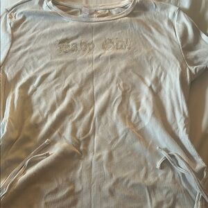 NOBO Short Sleeve Tee - Cream with Gold Accents